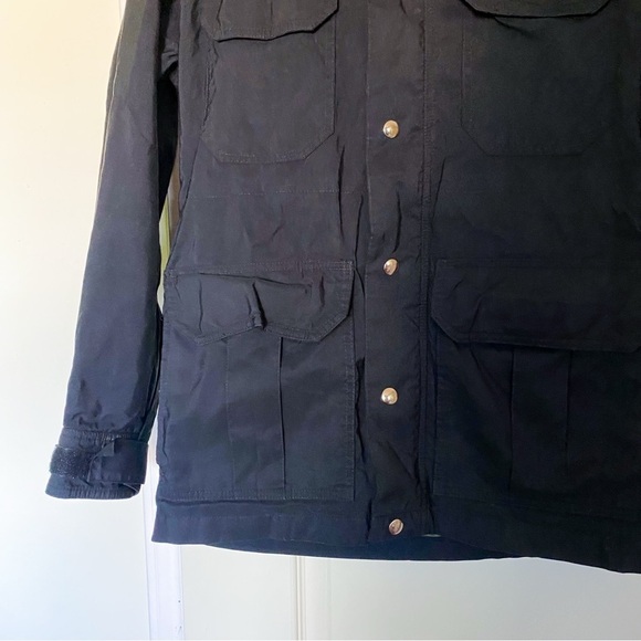 Pierrepont Hicks Jacket Unisex Track Parka Longline Cotton Nylon Black S EUC - Picture 3 of 9